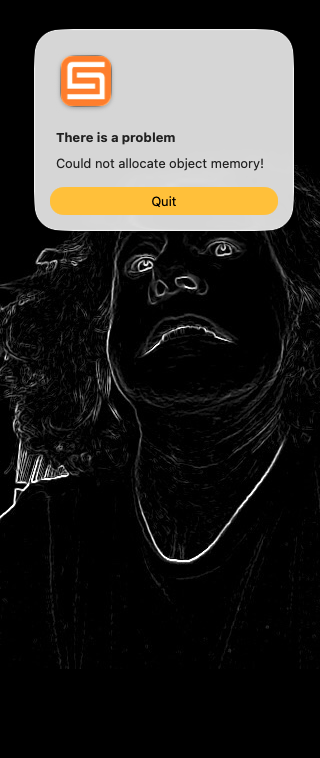 Could not allocate object memory!