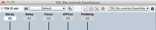 Figure 9. Controlling EventValues with MIDI Script removes them from the VCS.